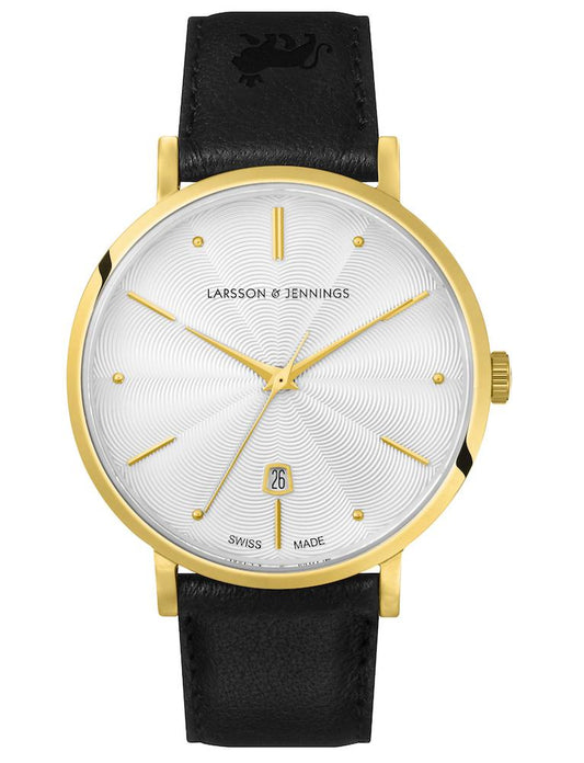 Aurora Leather 38mm Gold White