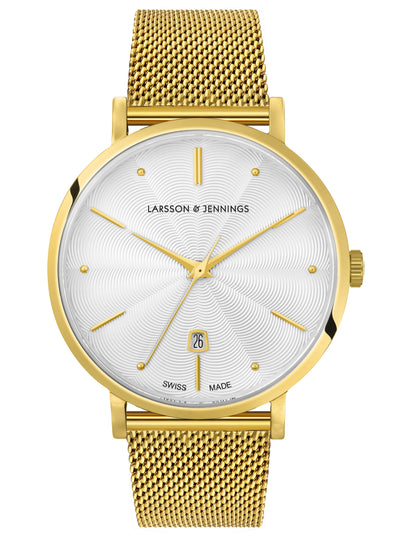 Aurora Milanese 38mm Gold White