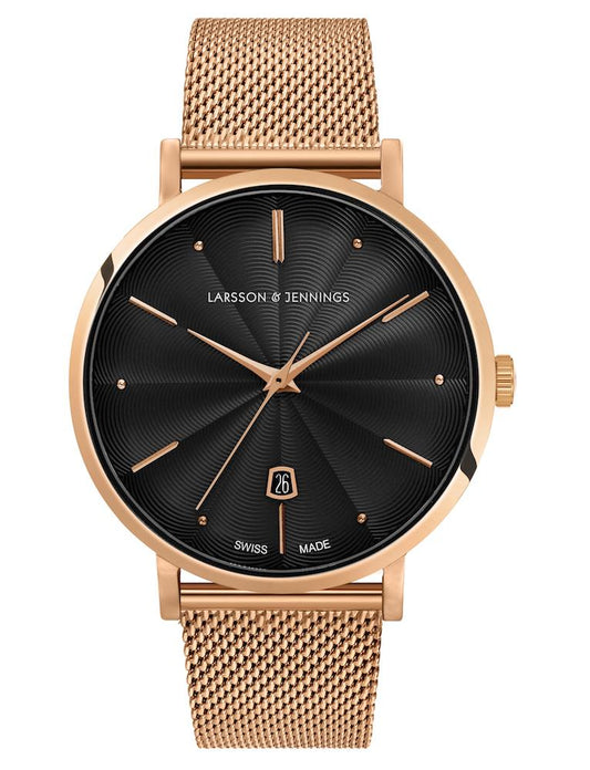 Aurora Milanese 38mm Rose Gold Black
