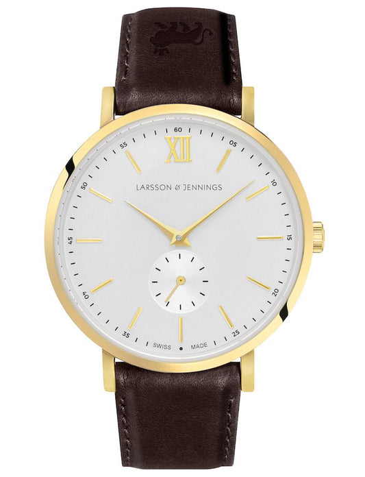 Jura Leather 38mm Gold White