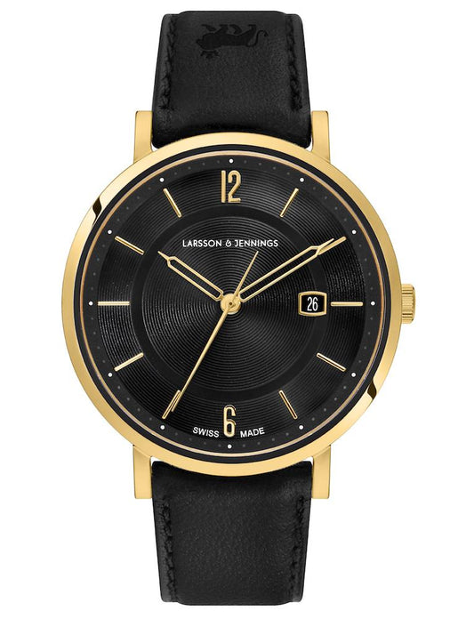 Opera Leather 38mm Gold Black