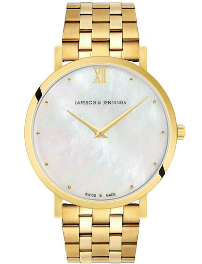 Bernadotte Lugano Vasa Link 40mm Gold Pearl