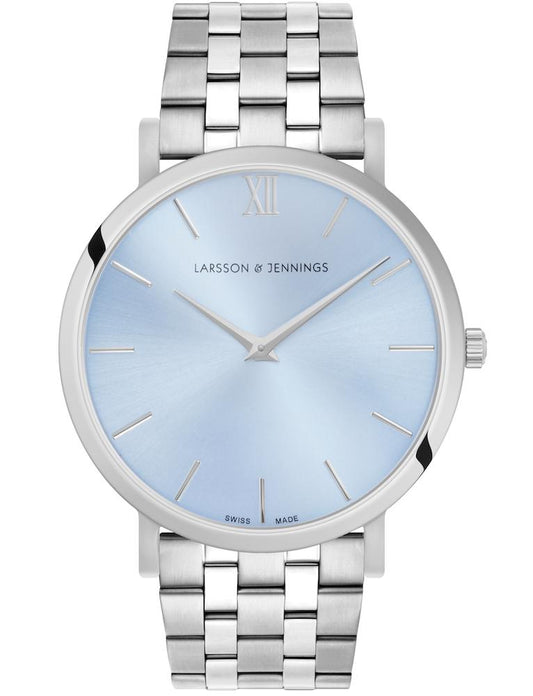 Solaris Lugano Vasa Link 40mm Silver Blue