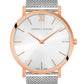 Solaris Lugano Milanese 40mm Rose Gold White