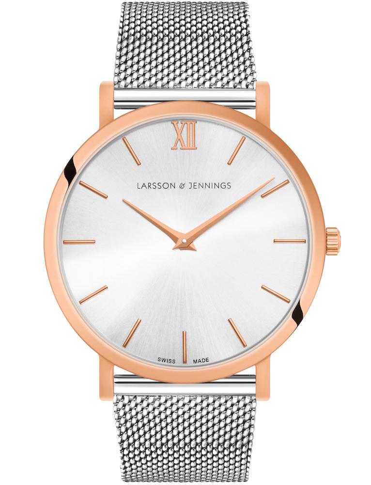 Solaris Lugano Milanese 40mm Rose Gold White