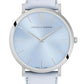 Solaris Lugano Leather 40mm Silver Blue