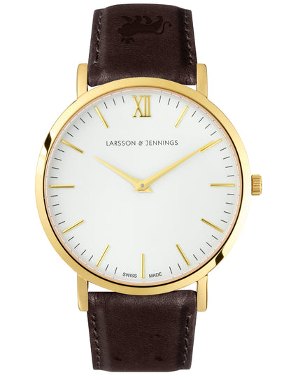 Lj Classic Lugano Leather 40mm Gold White