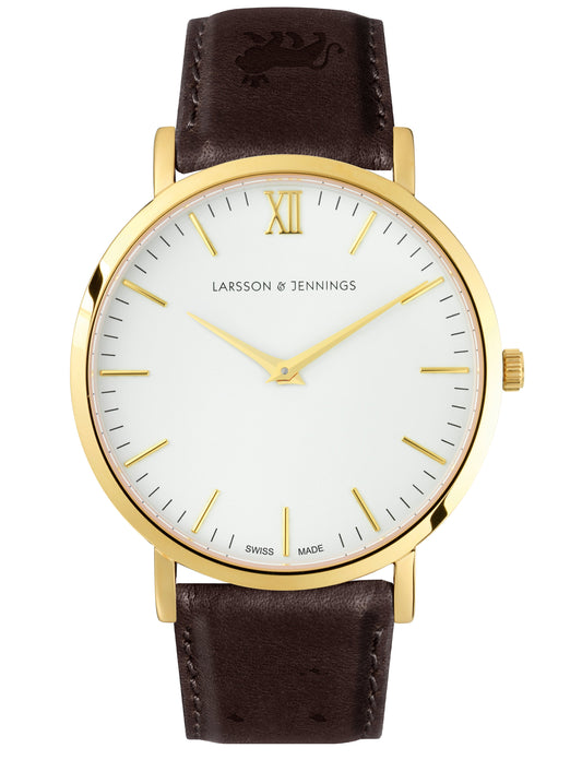 Lj Classic Lugano Leather 40mm Gold White