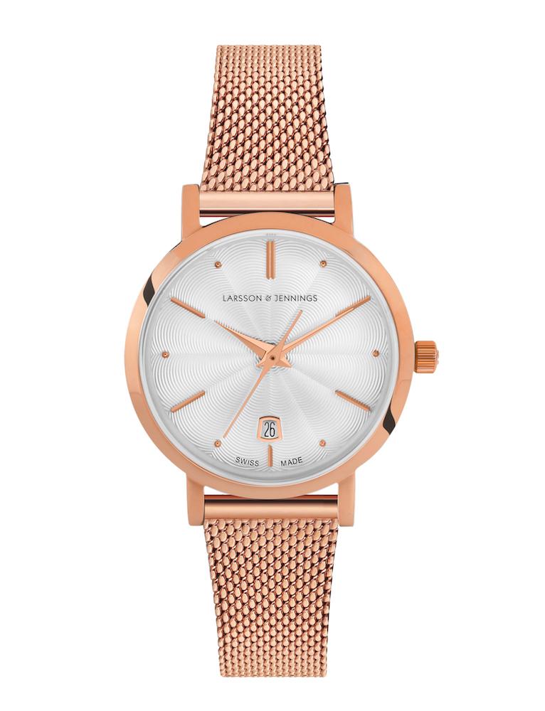 Aurora Milanese 26mm Rose Gold White