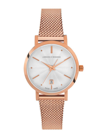Aurora Milanese 26mm Rose Gold White