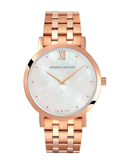 Bernadotte Lugano Vasa Link 33mm Rose Gold Pearl