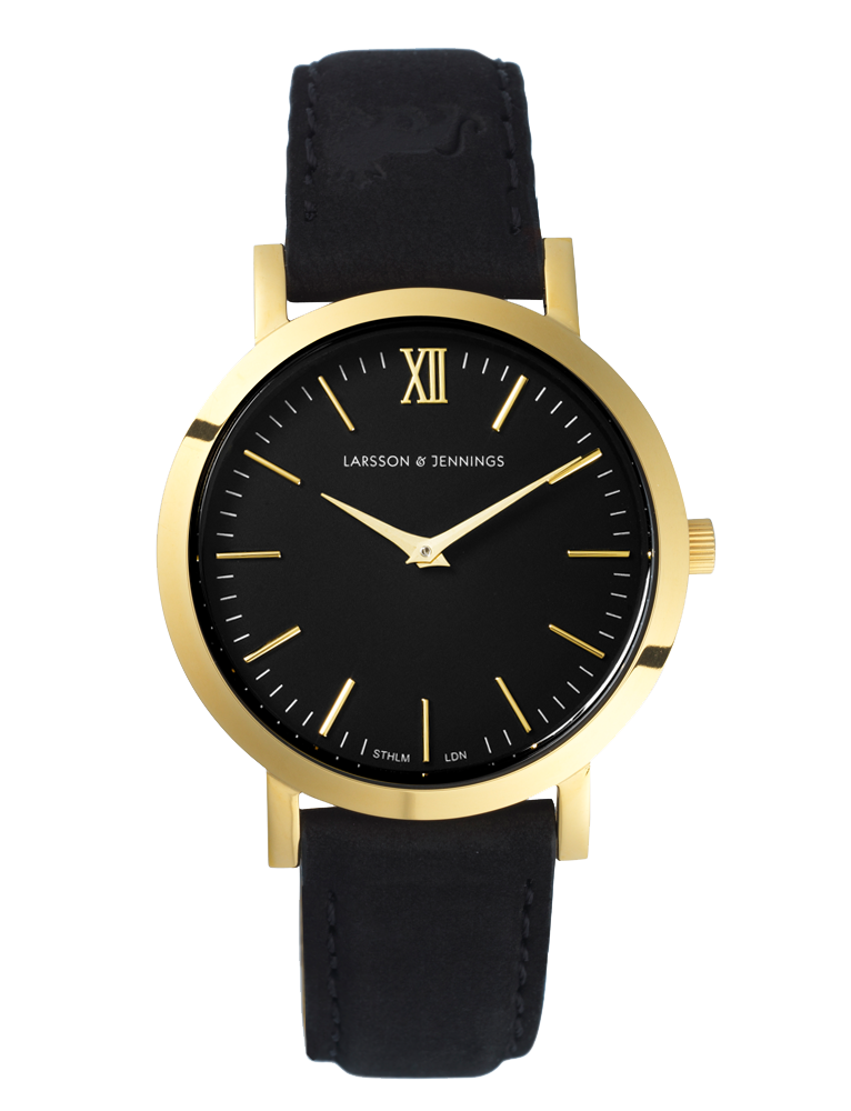 Lj Classic Lugano Leather 33mm Gold Black