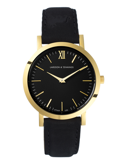 Lj Classic Lugano Leather 33mm Gold Black