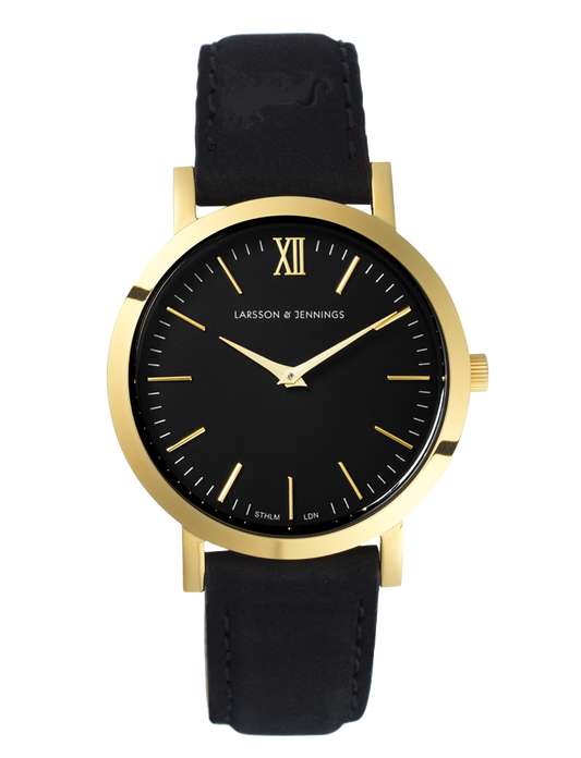 Lj Classic Lugano Leather 33mm Gold Black