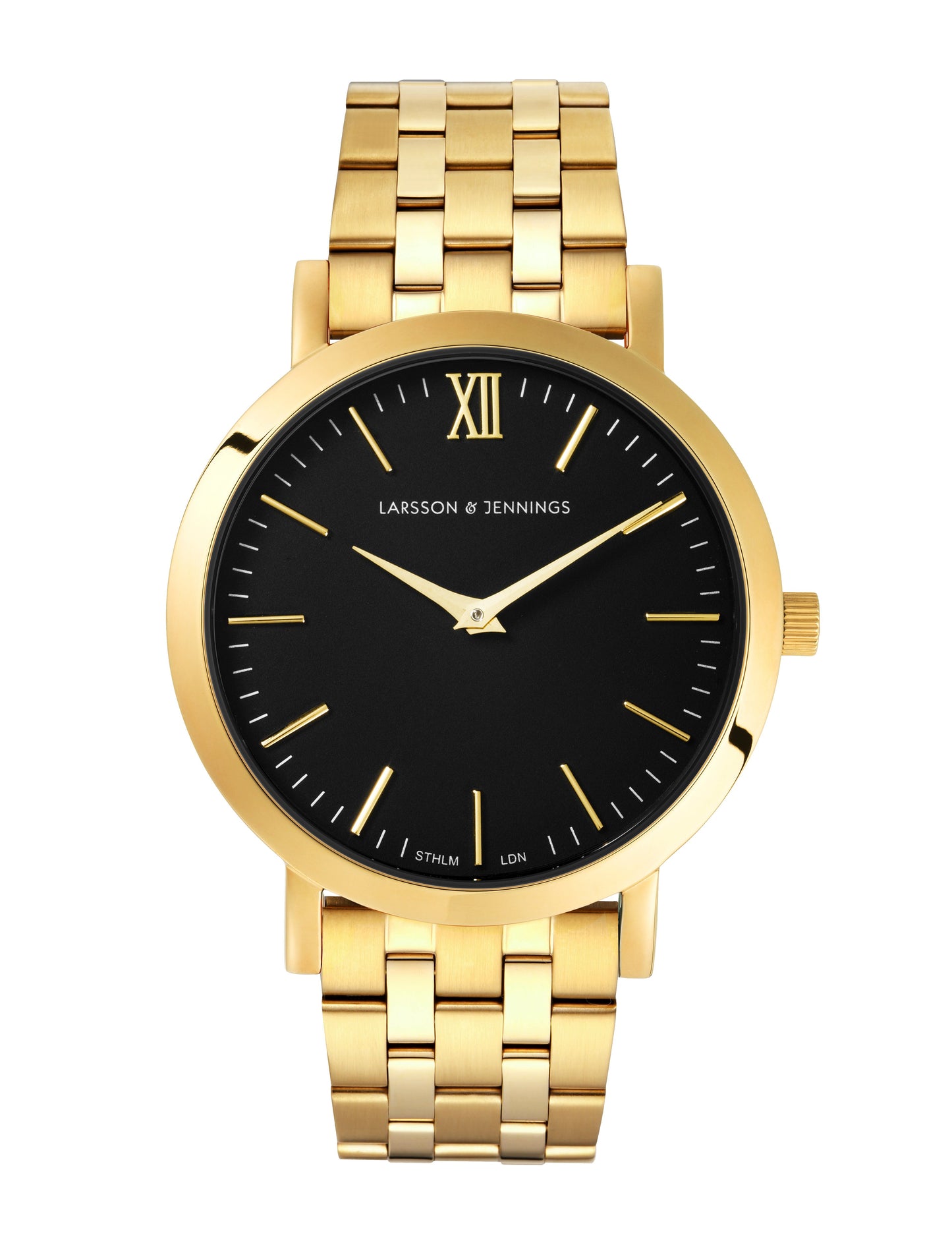 Lj Classic Lugano Vasa Link 33mm Gold Black
