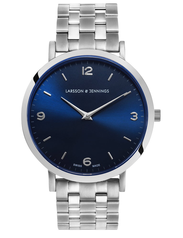 Solaris Lugano Vasa Link 38mm Silver Navy