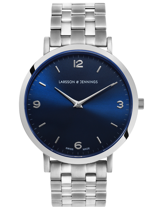Solaris Lugano Vasa Link 38mm Silver Navy
