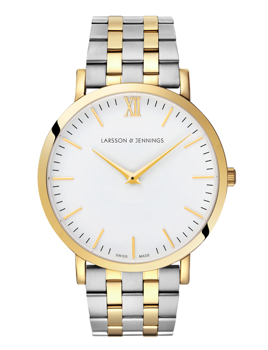 Lj Classic Lugano Vasa Link 40mm Gold White