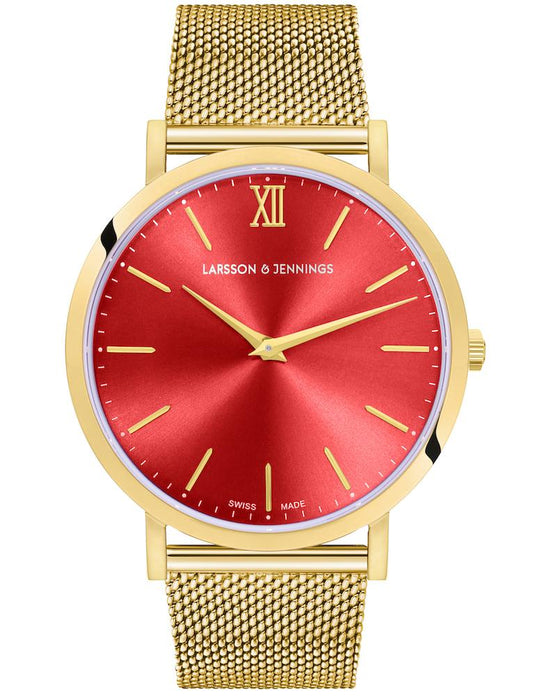 Solaris Lugano Milanese 40mm Gold Red
