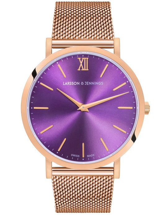 Solaris Lugano Milanese 40mm Rose Gold Purple