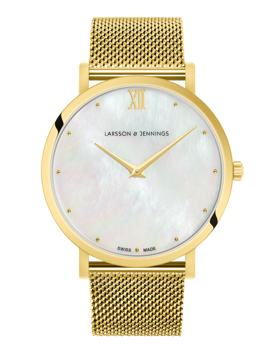 Bernadotte Lugano Milanese 40mm Gold Pearl