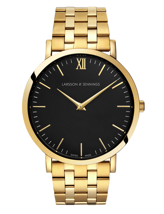 Lj Classic Lugano Vasa Link 40mm Gold Black