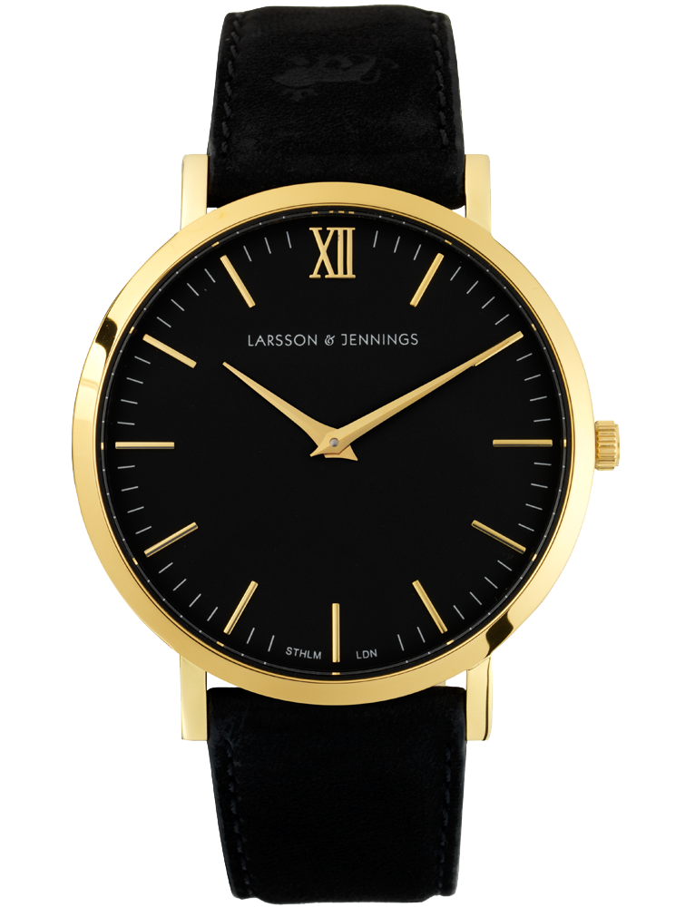 Lj Classic Lugano Leather 40mm Gold Black