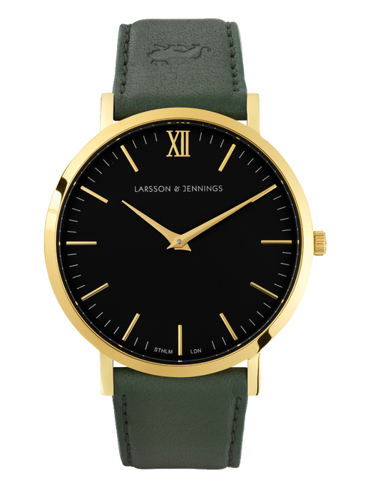 LUGANO 40MM GOLD/BLACK LRACING-GREEN-SMOOTH LARGE