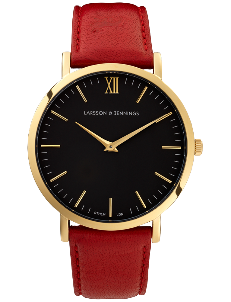 LUGANO RED LEATHER 40MM