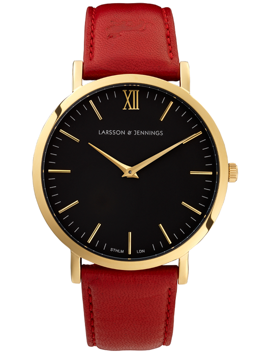 LUGANO RED LEATHER 40MM