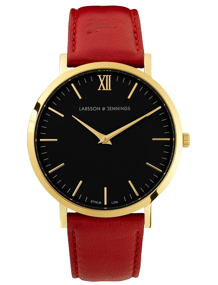 Lj Classic Lugano Leather 40mm Gold Black