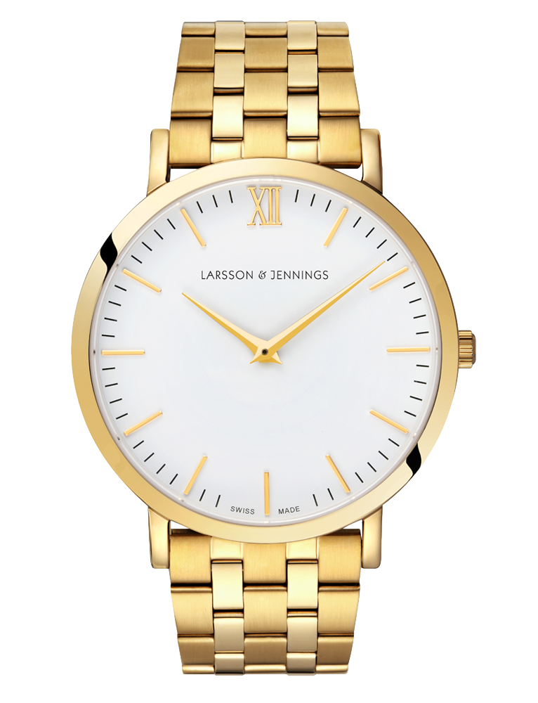 Lj Classic Lugano Vasa Link 40mm Gold White