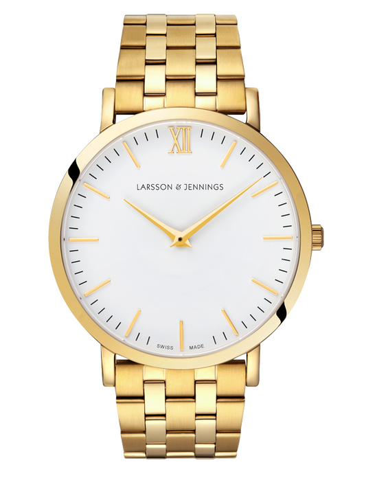 Lj Classic Lugano Vasa Link 40mm Gold White