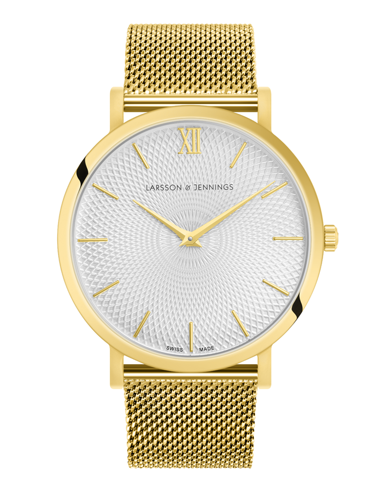 Sloan Guilloche Milanese 40mm Gold White