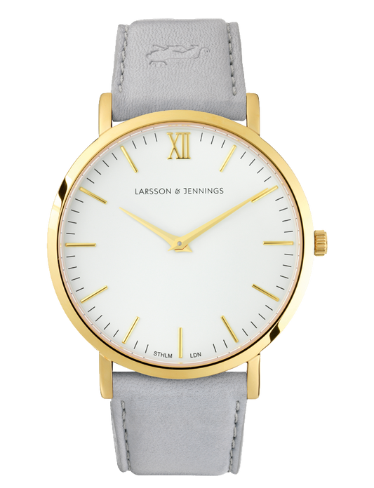 Lj Classic Lugano Leather 40mm Gold White Small