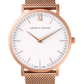 LUGANO 40MM ROSEGOLD/WHITE MILANESE ROSEGOLD
