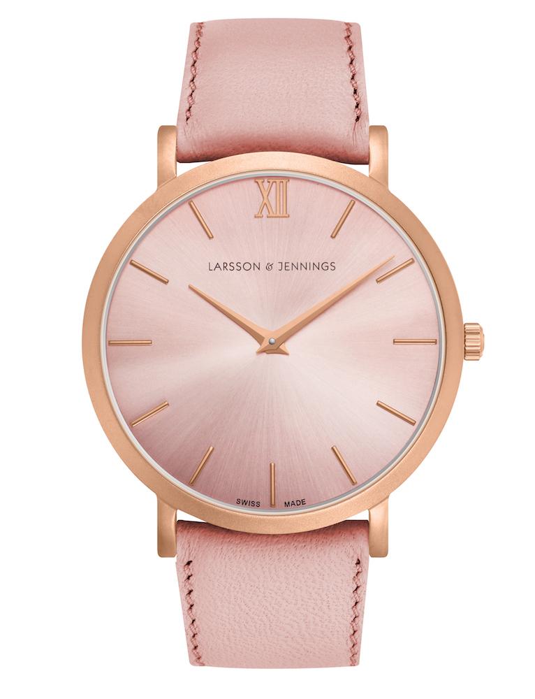 Solaris Lugano Leather 40mm Rose Gold Purple
