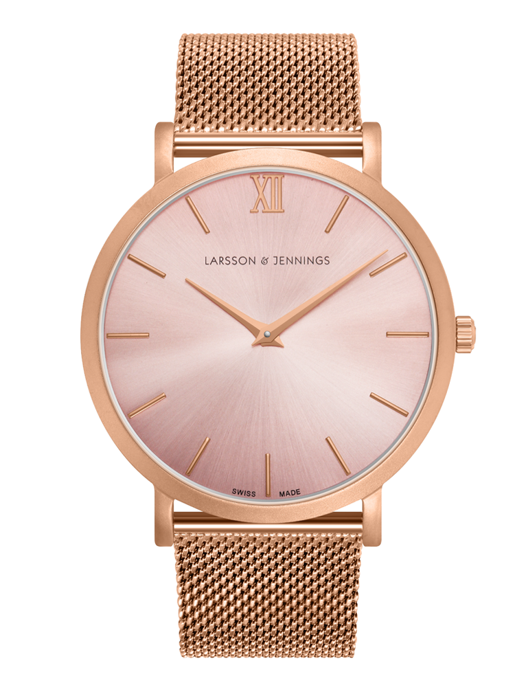 Solaris Lugano Milanese 40mm Rose Gold Purple