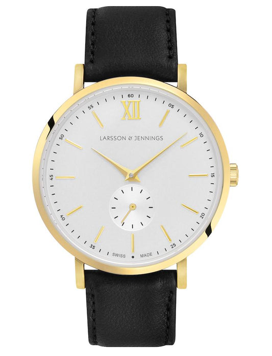 Jura Leather 38mm Gold White