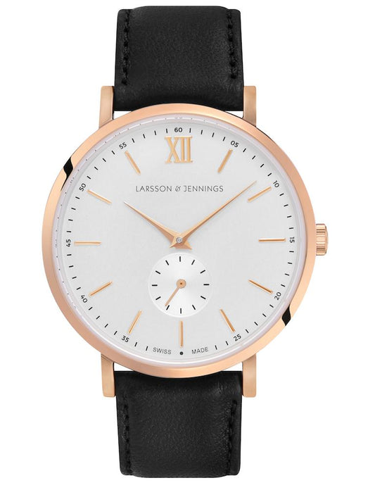 Jura Leather 38mm Rose Gold White