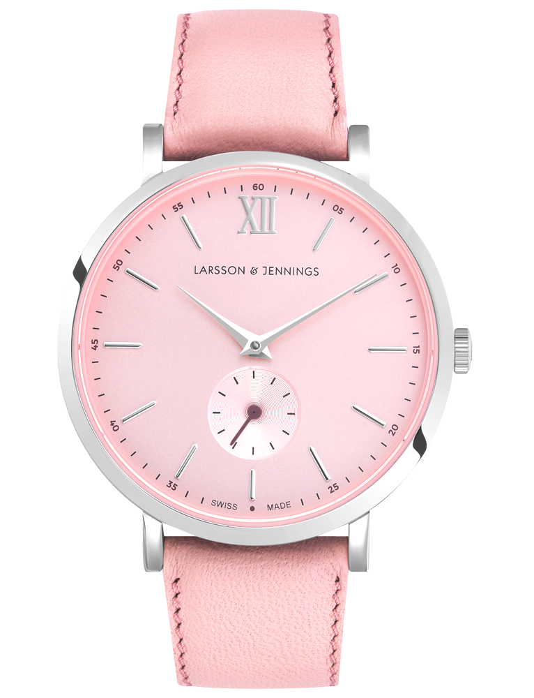 Jura Leather 38mm Silver Pink