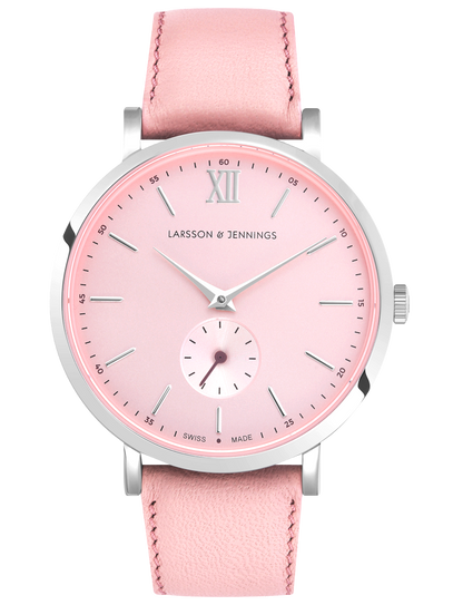 Jura Leather 38mm Silver Pink