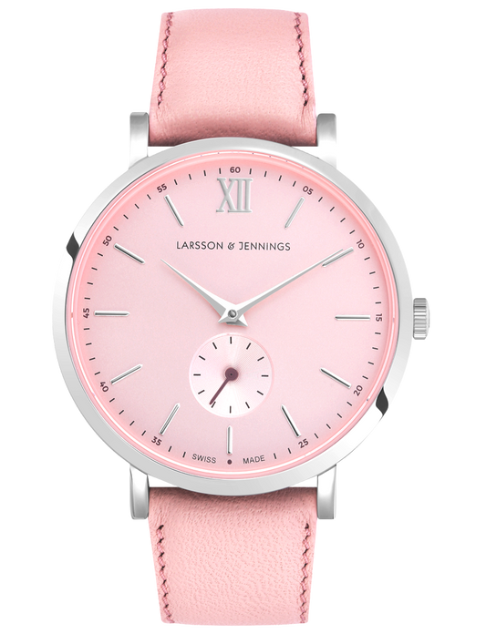 Jura Leather 38mm Silver Pink