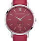 Jura Leather 38mm Silver Red