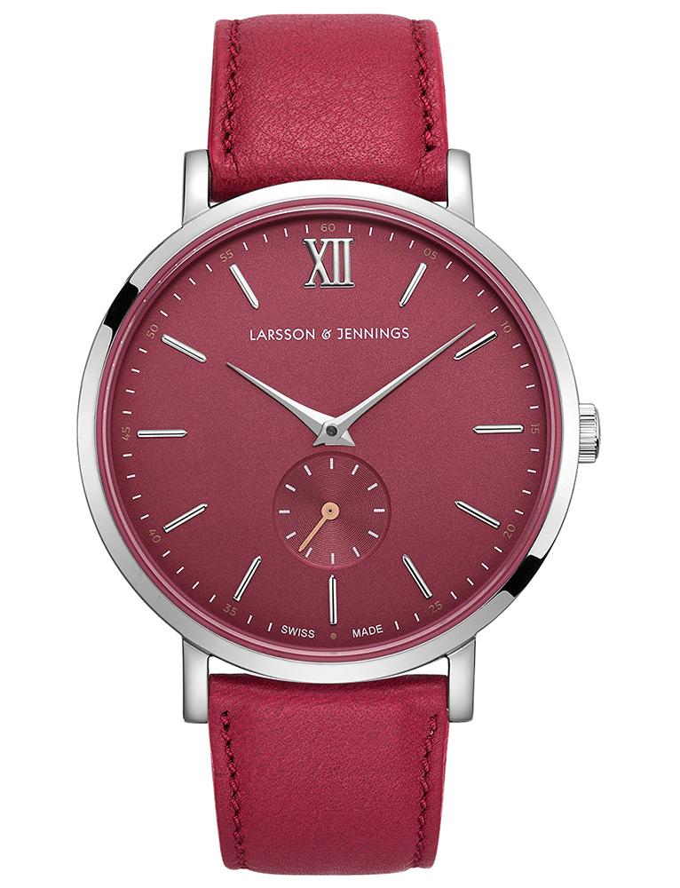 Jura Leather 38mm Silver Red