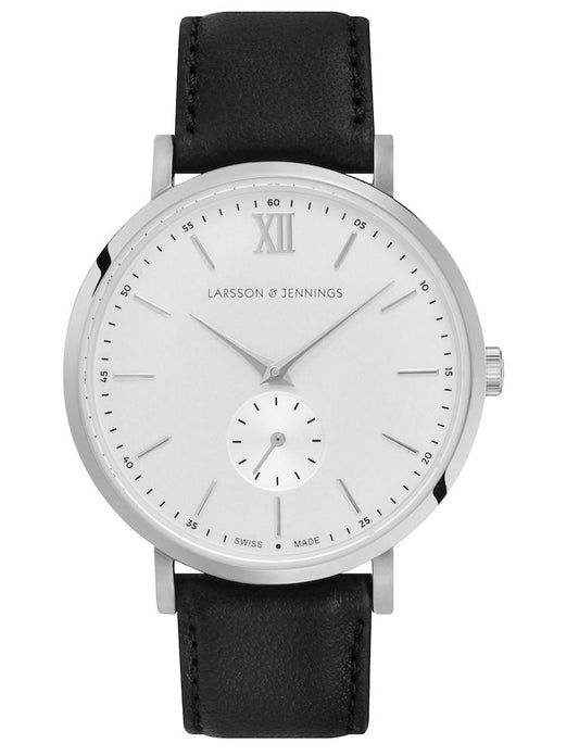 Jura Leather 38mm Silver White