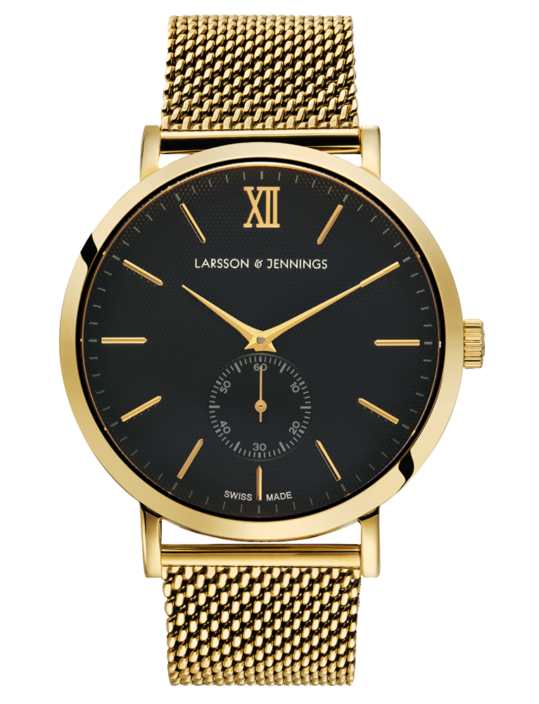 Lj Classic Lugano Mechanical Milanese 40mm Gold Black