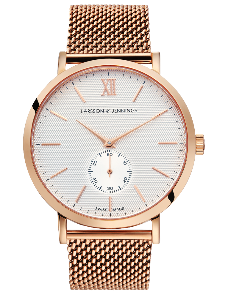 Lj Classic Lugano Mechanical Milanese 40mm Rose Gold White