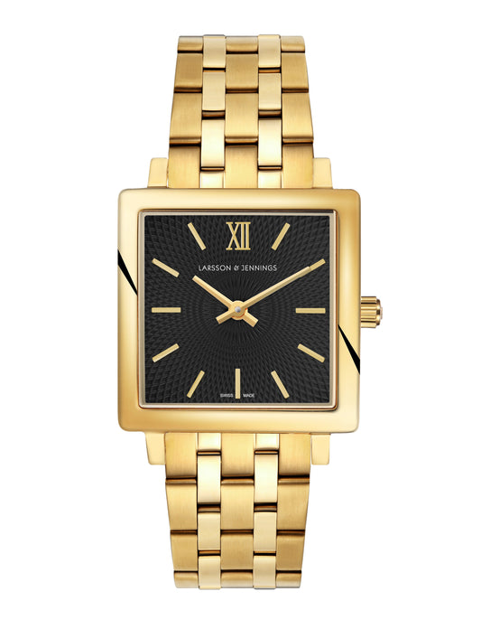 Sloan Guilloche Vasa Link 34mm Gold Black