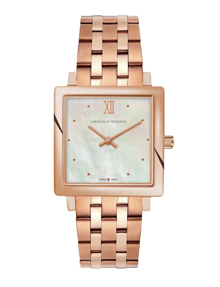 Bernadotte Norse Vasa Link 34mm Rose Gold Pearl